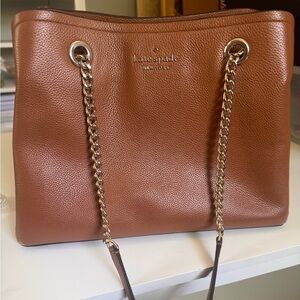 Kate Spade Brown Shoulder Bag with Gold Chain